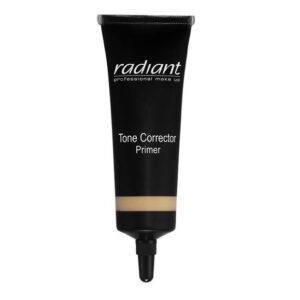 primer med tone corrector fra Radiant hos Somé hair and makeup art - gul ophæver de mørke linier og blålige undertoner, fx. ved øjet